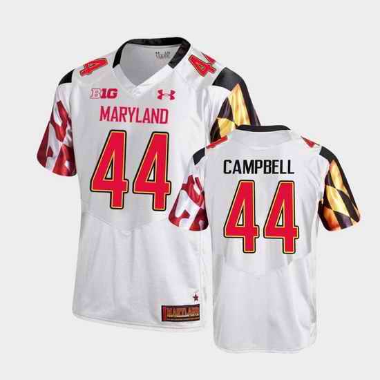 Men Maryland Terrapins Chance Campbell College Football White Game Jersey